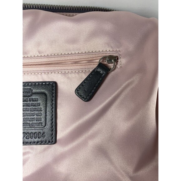 Coach Leather Satchel Purse Bag F20084 Ashley Madison Pleated Gray Pink Lining - Picture 12 of 16